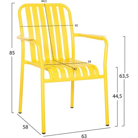 ΠΟΛΥΘΡΟΝΑ ΑΛΟΥΜΙΝΙΟΥ RACHEL HM6088.06 ΚΙΤΡΙΝΗ 63x58x85Υεκ.