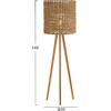 ΕΠΙΔΑΠΕΔΙΟ ΦΩΤΙΣΤΙΚΟ HM4352 RUBBERWOOD-RATTAN-SEAGRASS ΣΕ ΦΥΣΙΚΟ Φ36x149,5Υεκ.