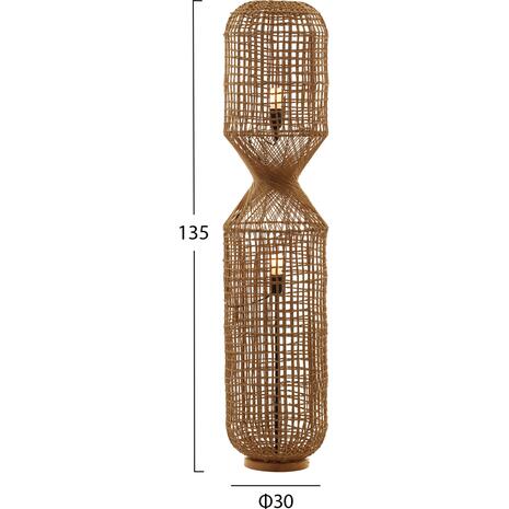 ΦΩΤΙΣΤΙΚΟ ΔΑΠΕΔΟΥ HM4357 ΜΕΤΑΛΛΟ-PAPER ROPE ΣΕ ΚΑΦΕ-2 ΛΑΜΠΕΣ Φ30x134Υεκ.