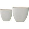 FLOWER POT-14 Set 2 τεμαχίων Απόχρωση Milk White (Ε6313,S)