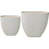 FLOWER POT-14 Set 2 τεμαχίων Απόχρωση Milk White (Ε6313,S)