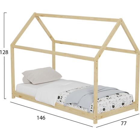 ΚΡΕΒΑΤΙ ΠΑΙΔΙΚΟ PEPE HM678.01 τ.MONTESSORI ΞΥΛΟ ΠΕΥΚΟ ΦΥΣΙΚΟ- 140x70εκ