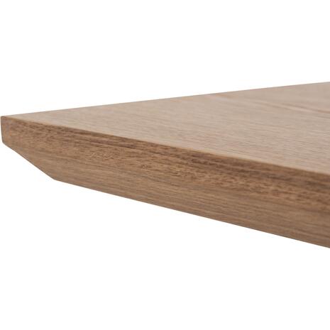 ΤΡΑΠΕΖΙ PAOLO HM9853 MDF ΜΕ ΚΑΠΛΑΜΑ ΦΡΑΞΙΝΟΥ-ΠΟΔΙΑ RUBBERWOOD-ΦΥΣΙΚΟ 180x90x75Yεκ