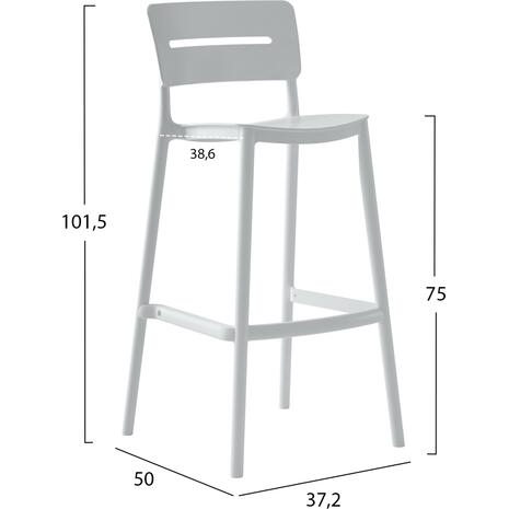 ΣΚΑΜΠΟ BAR ΠΟΛΥΠΡΟΠΥΛΕΝΙΟΥ SNOD2 HM6100.01 ΛΕΥΚΟ 37,2x50x101,5Υεκ.