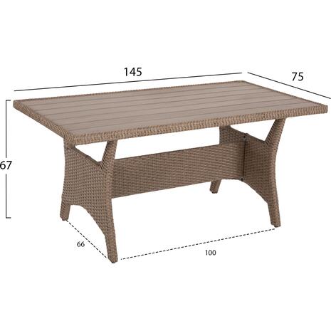 ΣΕΤ ΣΑΛΟΝΙ ΔΕΞΙΑ ΓΩΝΙΑ&ΤΡΑΠΕΖΙ CARSON HM6078.02 ΜΟΚΑ ΣΥΝΘ.RATTAN-ΜΑΞΙΛΑΡΙΑ