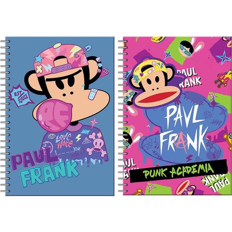 Τετράδιο σπιράλ 2 θεμάτων BMU Paul Frank A4 70 φύλλα ριγέ (2 σχέδια)