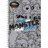 Τετράδιο σπιράλ BMU No Fear Monster- Play Game 17x25 70 φύλλα ριγέ 2 Θεμάτων (2 σχέδια)