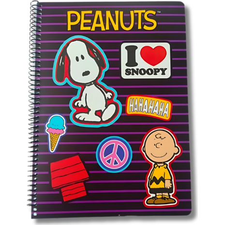 Τετράδιο σπιράλ 2 θεμάτων BMU Peanuts Flair A4 70 φύλλα ριγέ (2 σχέδια)