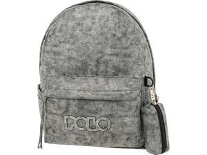 Tσάντα πλάτης Polo Gecko Grey - Γκρι Χρώμα