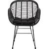 ΠΟΛΥΘΡΟΝΑ ΜΕ ΜΑΞΙΛΑΡΙ ΜΕΤΑΛΛΙΚΗ ALLEGRA HM5450.32 ΜΕ WICKER ΜΑΥΡΟ 58x59x82Υεκ.