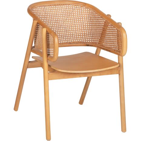 ΠΟΛΥΘΡΟΝΑ KENLEE HM9872 ΦΡΑΞΙΝΟΣ ΚΑΙ ΦΥΣΙΚΟ RATTAN RATTAN ΣΕ ΦΥΣΙΚΟ 57,5x55x81Yεκ.