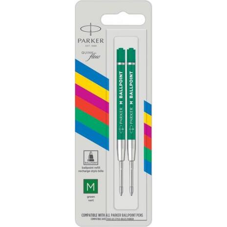 Ανταλλακτικό μελάνι Parker refill Ballpoint medium πράσινο (συσκ.2τεμ) (Πράσινο)