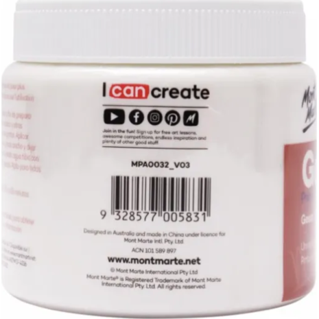 Έτοιμη Προετοιμασία Gesso Mont Marte 500ml