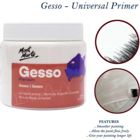 Έτοιμη Προετοιμασία Gesso Mont Marte 500ml