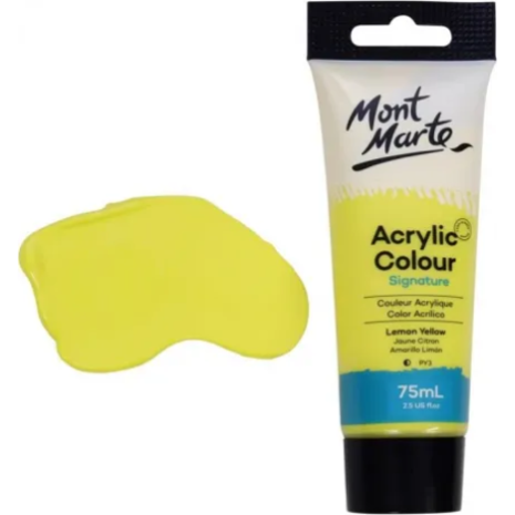 Ακρυλικό χρώμα Mont Marte 02 LemonYellow 75ml (Lemon Yellow)