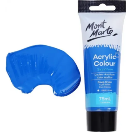 Ακρυλικό χρώμα Mont Marte 18 Deep Cyan Blue 75ml (Deep Cyan Blue)