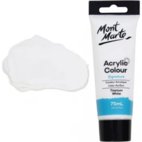 Ακρυλικό χρώμα Mont Marte 01 Titanium White 75ml (Titanium White)