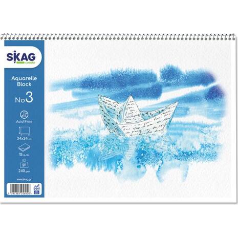 Μπλoκ ακουαρέλας Skag "Εποχές" 25x35cm No 3 250gr 15 Φύλλων (256926)