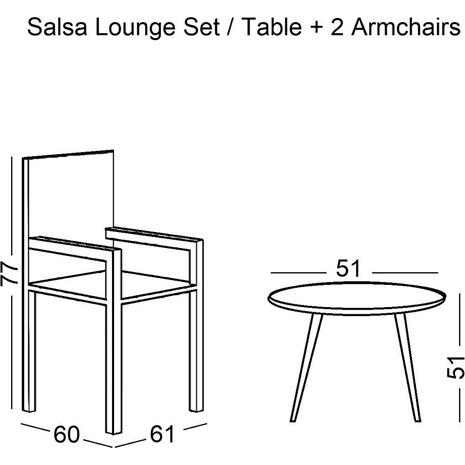 Σετ κήπου- βεράντας 3 τεμαχίων SALSA Lounge Set Καθιστικό Μέταλλο Μαύρο - Γυαλί - Wicker Φυσικό: Τραπεζάκι+2 Πολυθρόνες [Ε-00021709] Ε274,S - Ανακάλυψε ποιοτικά και μοντέρνα Σετ Κήπου-Βεράντας και Έπιπλα για όλους τους χώρους από το Οikonomou-shop.