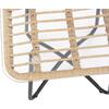 ΤΡΑΠΕΖΙ ΜΕΤΑΛΛΙΚΟ GERRY HM5717 ΜΕ WICKER ΜΠΕΖ 50x50x48,5 εκ.