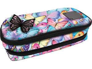 Κασετίνα διπλή οβάλ Graffiti Butterfly Xscape 5202860493410