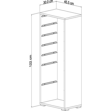 ΣΥΡΤΑΡΙΕΡΑ SANI HM18213.01 ΜΕΛΑΜΙΝΗ ΣΕ ΛΕΥΚΟ-7 ΛΕΥΚΑ ΣΥΡΤΑΡΙΑ P.E. 45,5x30x122Υεκ