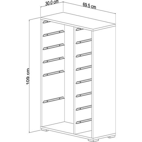 ΣΥΡΤΑΡΙΕΡΑ SANI HM18211.01 ΜΕΛΑΜΙΝΗ ΣΕ ΛΕΥΚΟ-14 ΛΕΥΚΑ ΣΥΡΤΑΡΙΑ P.E. 69,5x30x109Υεκ