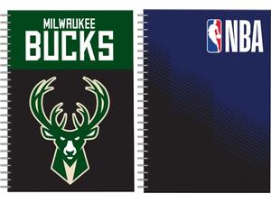 Τετράδιο σπιράλ BMU Bucks-NBA logo A4 2 θεμάτων 70φ. (διάφορα σχέδια)