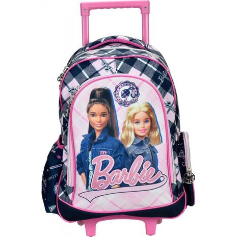 Τσάντα Tρόλεϊ GIM Barbie Varsity δημοτικού 3 θέσεων (349-87074)