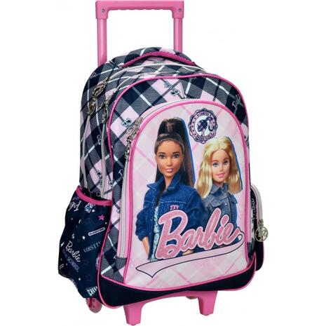 Τσάντα Tρόλεϊ GIM Barbie Varsity δημοτικού 3 θέσεων (349-87074)