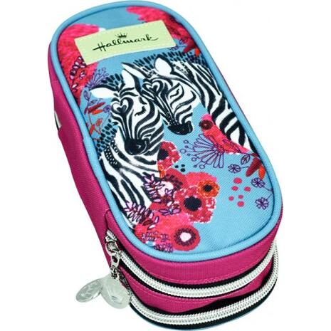 Κασετίνα Hallmark οβάλ διπλή love zebra (333-34141)