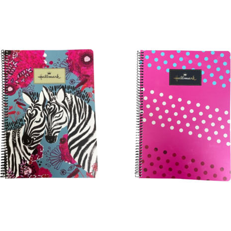 Τετράδιο σπιράλ Hallmark dots-love zebra A4 2 θεμάτων 70φ.