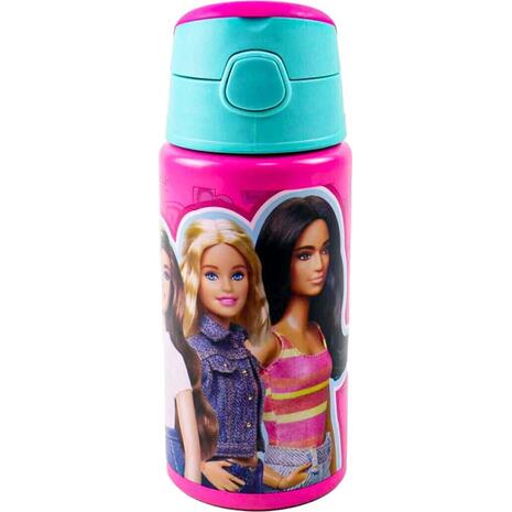 Παγούρι Gim αλουμινίου flip με καλαμάκι 500ml Barbie (571-20248)