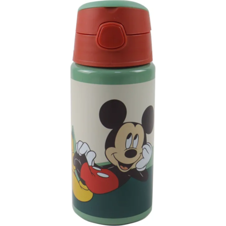 Παγούρι Gim αλουμινίου flip με καλαμάκι 500ml Mickey (553-15248)