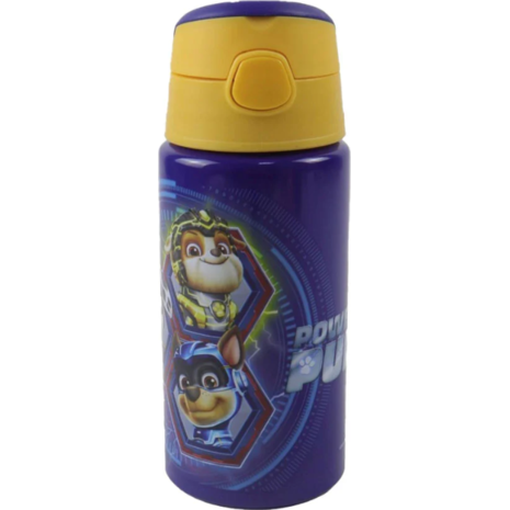 Παγούρι Gim αλουμινίου flip με καλαμάκι 500ml Paw Patrol Mighty Movie (555-23248)