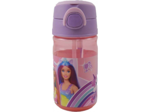 Παγούρι Gim πλαστικό 350ml με καλαμάκι Barbie (571-20204)