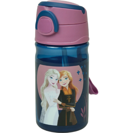 Παγούρι Gim πλαστικό 350ml με καλαμάκι Frozen discover (551-43204)