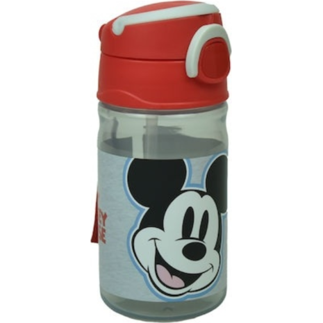 Παγούρι Gim πλαστικό 350ml με καλαμάκι Mickey all in the name (553-15204)