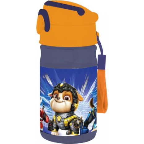 Παγούρι Gim πλαστικό 350ml με καλαμάκι Paw Patrol Mighty movie (555-23204)