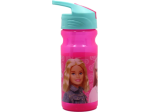 Παγούρι Gim πλαστικό flip με καλαμάκι 500ml Barbie (571-20203)