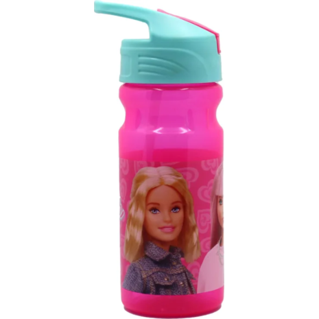 Παγούρι Gim πλαστικό flip με καλαμάκι 500ml Barbie (571-20203)