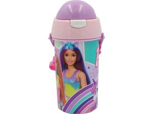 Παγούρι Gim πλαστικό με καλαμάκι 500ml Barbie (571-20209)