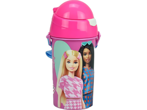 Παγούρι Gim πλαστικό με καλαμάκι 500ml Barbie (571-21209)