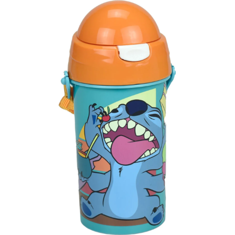 Παγούρι Gim πλαστικό με καλαμάκι 500ml Lilo & Stitch (552-03209)