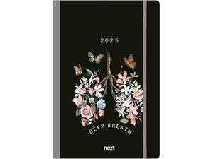 Ημερολόγιο ημερήσιο NEXT Trends flexi με λάστιχο 14x21cm 2025 Deep Breath