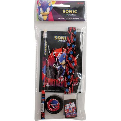 Σετ γραφικής ύλης Sonic Prime με μπλοκ