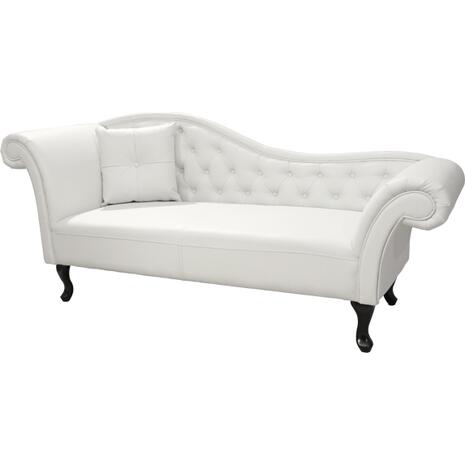 ΑΝΑΚΛΙΝΔΡΟ T.CHESTERFIELD NIOVI HM3007.02 PU ΛΕΥΚΟ-ΜΑΥΡΑ ΠΟΔΙΑ 190x61x84Yεκ.