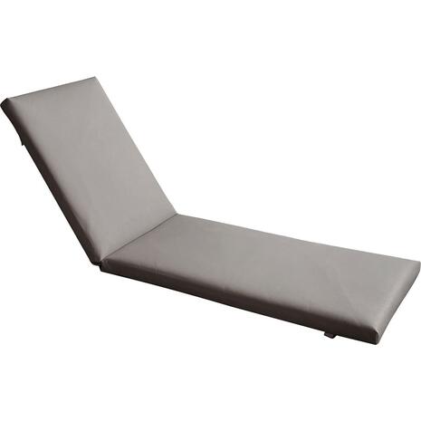 SUNLOUNGER Μαξιλάρι Ξαπλώστρας PVC Γκρι με Φερμουάρ & Velcro (Foam+Polyester) (Ε2017,81)