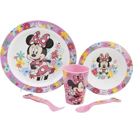 Σετ φαγητού Minnie Mouse Spring look Stor πλαστικό 5 τεμαχίων micro