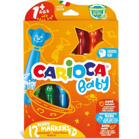 Μαρκαδόροι ζωγραφικής Carioca Baby Teddy Baby ( 12 τεμάχια )